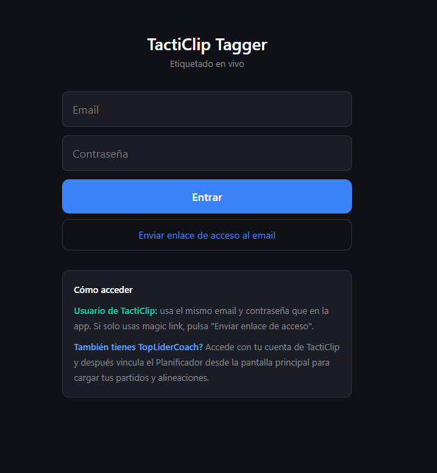 TactiClip Tagger Proyectos